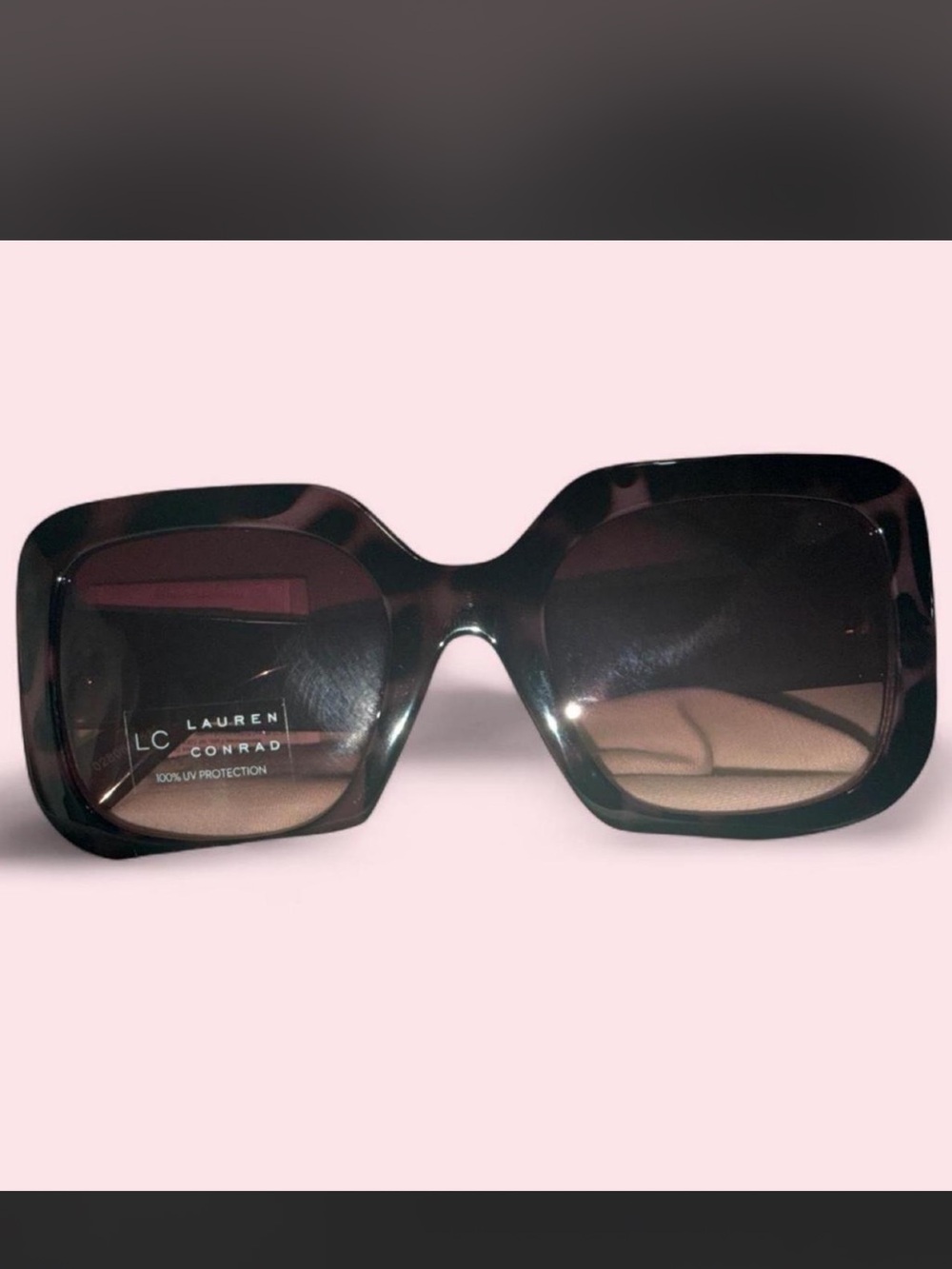 LC Lauren Conrad Large Square Sunglasses - Black Gradient